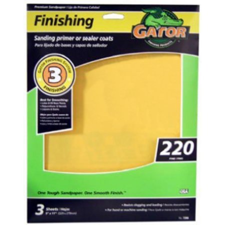 GATOR Sandpaper Al Oxide 9X11In 220 7266